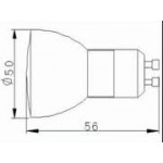 Lámpara LED GU10 SMD 8W 60º, caja 10ud x 3,40€/ud